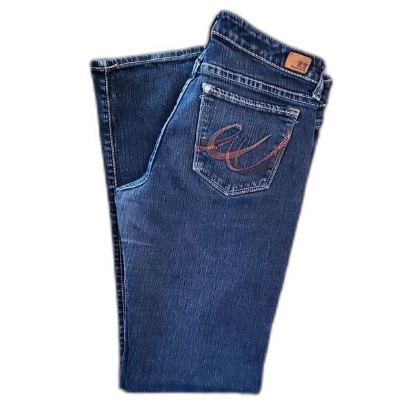 X2 Quality Denim Women Low Rise Straight Leg Jeans Dark Blue Regular 4 - Picture 3 of 8